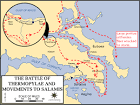 Map of the Battle of Thermopylae 480 BC