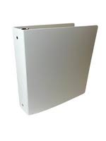 Binders:. 3 Rings, 1" Plastic Spine, Polyethylene, White ...