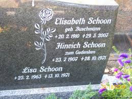 Grab von Hinrich Schoon (23.07.1907-28.10.1971), Friedhof ...
