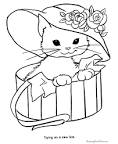 Cat coloring page