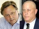 Billionaire Ron Perelman (R)