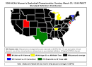 ESPN2 coverage maps: March 22 - Women's College Basketball - ESPN