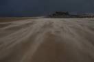 Sand storm, Brancaster. A howling wind sends a fine carpet of dry sand along - via Daymix