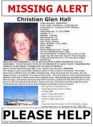 Missing - Christian Glen Hall - christian-hall