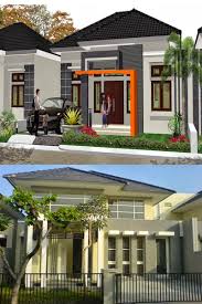 Contoh kombinasi warna cat rumah minimalis tampak depan bagian