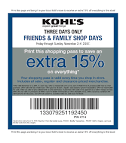 KOHLS COUPONS