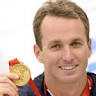 Aaron Peirsol displays his