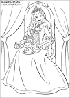 Barbie Princess coloring page
