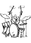 Coloring Pages: drummer swirling drumsticks coloring page drummer ...