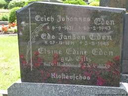 Grab von Erich Johannes Eden (09.09.1931-20.02.1943), Friedhof Esens