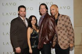 Joe Basso, Rachelle Ramirez-Smith, Justin Taggart and Marcel Chevalier at Lavo in the Palazzo on Jan. 12, 2010. - scaled.HighSAP04_t653x653