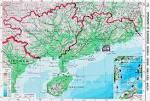 Topography of Guangdong, Guangxi, Hainan, Hong kong, Macao