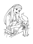Barbie Princess coloring page