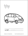 Van coloring page
