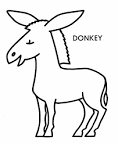 Donkey coloring page