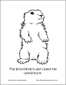 Groundhog Day coloring page