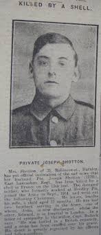 Burnley Roll of Honour Private Joseph Shotton - shottonjoseph12785b250717