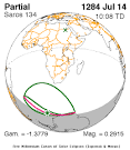 NASA - Catalog of Solar Eclipses of Saros 134