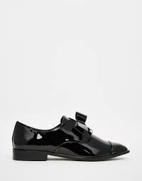 ALDO | ALDO Gazoldo Black Patent Flat Shoes at ASOS