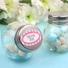 Mini Glass Candy Jar Favors - Set of 9 - mini-glass-candy-jars