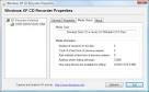 busTRACE Windows XP CD-R/RW Recorder Properties