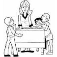 Teacher and Student coloring page