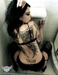 Girls Tattoo Design In Back Body