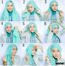 Tutorial Hijab Paris Simple Modis Dan