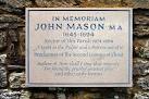 Memorial to John Mason "The Glory of the Church of England" - via Daymix