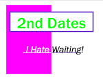 Second Date: Dating Is a Waiting Game for Women | It's Never Too