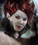 Vampiress Painting - Vampiress Fine Art Print - Christopher Lane - vampiress-christopher-lane