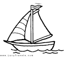 Boat coloring page