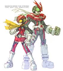 Might as well post this cool Masked Rider Stronger tribute art by Tooru Nakayama (character designer for the Mega Man Zero and Mega Man ZX games) [image] - 1320983048509
