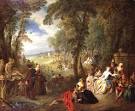 Fete in a Park 1720s Painting by Jean Baptiste Joseph Pater | Oil ...