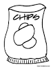 Snacks coloring page