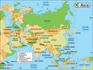 Political Map for <b>Asia</b>