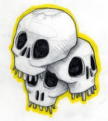 how to draw a skull