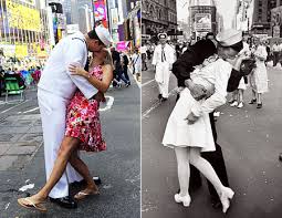 in re-creation of V-J Day