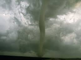 Tornadoes are vertical funnels