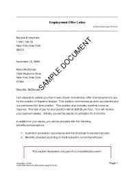 sample letter of employment