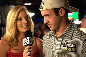 Joe Cada being inteviewed by