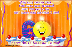 60th birthday greetings