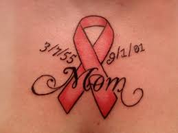 yellow ribbon tattoo