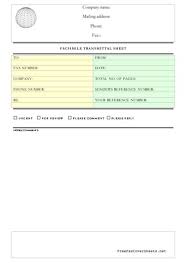 fax cover sheet sample