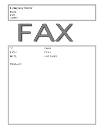 fax cover sheet sample