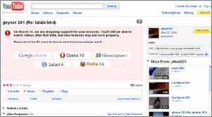 Youtube Upgrade your browser