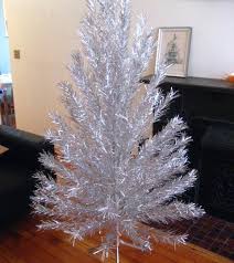 silver christmas tree
