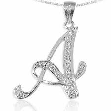 diamond initial pendants