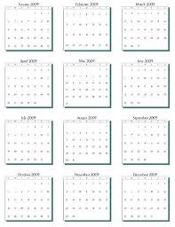 printable 2009 calendar