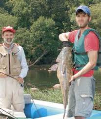 The father and son fishing